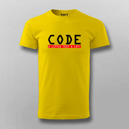 Code A Little, Test A Lot Men’s Tee – Balance in Development