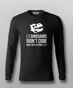 Code or Extinct Dino Men’s T-Shirt – Evolution of Coders