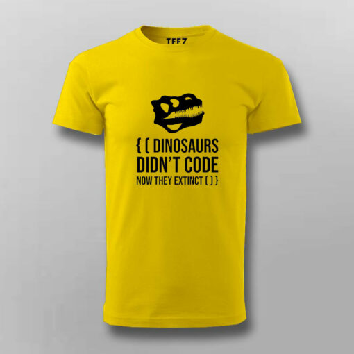 Code or Extinct Dino Men’s T-Shirt – Evolution of Coders