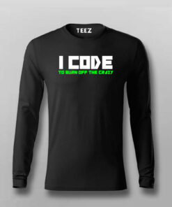 Coding Away the Crazy Men’s T-Shirt – Therapeutic Programming