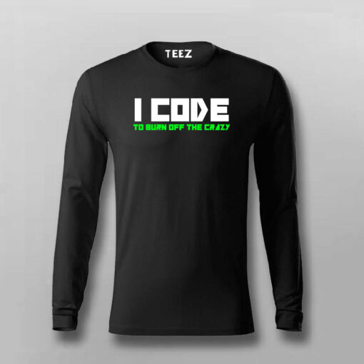 Coding Away the Crazy Men’s T-Shirt – Therapeutic Programming