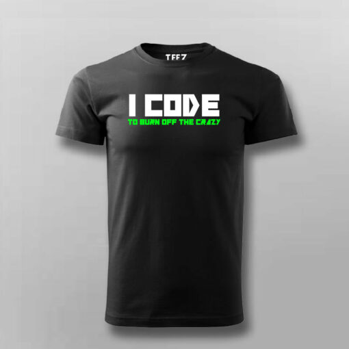 Coding Away the Crazy Men’s T-Shirt – Therapeutic Programming