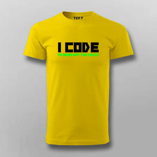 Coding Away the Crazy Men’s T-Shirt – Therapeutic Programming