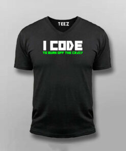 Coding Away the Crazy Mens T Shirt Therapeutic Programming 5