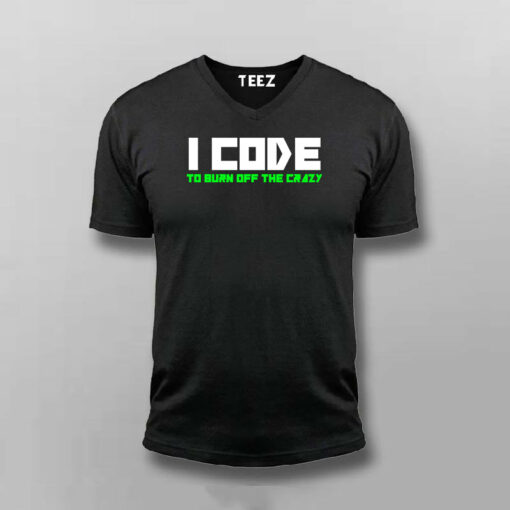 Coding Away the Crazy Men’s T-Shirt – Therapeutic Programming