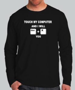 Ctrl X Threat Touch My Computer Mens Tee 3