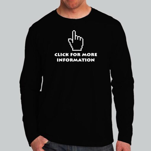 Curious Minds – ‘Click For More Info’ Tech T-Shirt