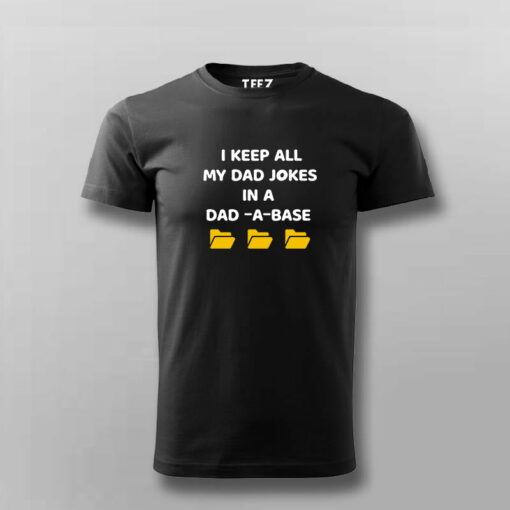 Dad-A-Base Jokes Men’s T-Shirt – Laugh With Every Query