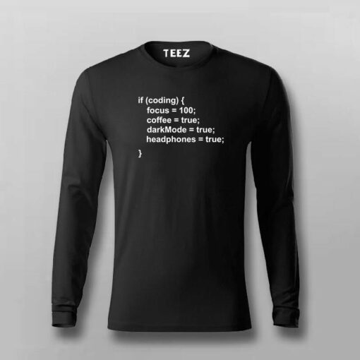 Dark Mode & Coffee Programmer Men’s T-Shirt – Code All Night