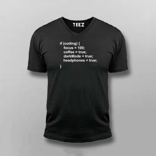 Dark Mode & Coffee Programmer Men’s T-Shirt – Code All Night