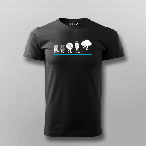 Data Storage Evolution Men’s Tee – Stylish Tech Wear