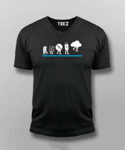 Data Storage Evolution Mens Tee Stylish Tech Wear 5