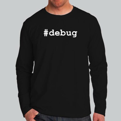 Debug Hashtag Men’s T-shirt – Showcase Coding Skills