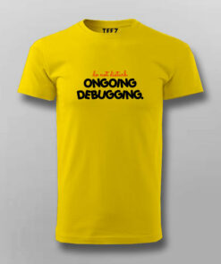Debugging in Progress Mens Tee Do Not Disturb the Dev 4