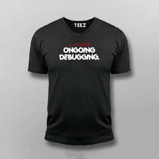 Debugging in Progress Men’s Tee – Do Not Disturb the Dev