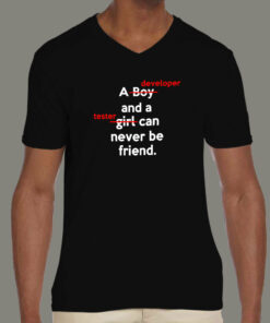 Dev vs Tester Mens T Shirt Coding Rivalries Unleashed 3