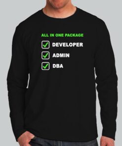 Developer Admin Dba All In One Package T Shirt For Men 3