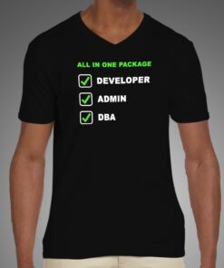 Developer Admin Dba All In One Package T Shirt For Men 4