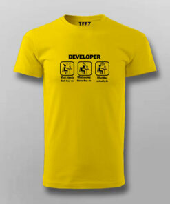 Developer Life Mens T Shirt Reality vs Perception 4