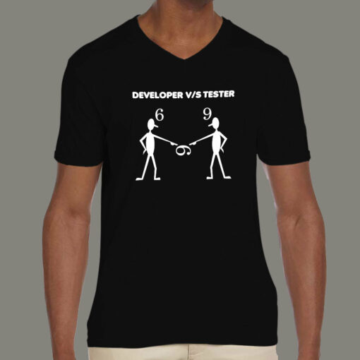 Developer Vs Tester T-Shirt – Code in Unity, Debug in Dispute