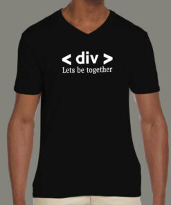 Div Lets Be Together Mens T Shirt Web Love Encoded 5