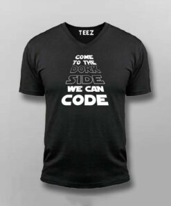 Dork Side Coders Mens T Shirt Join The Code Force 5