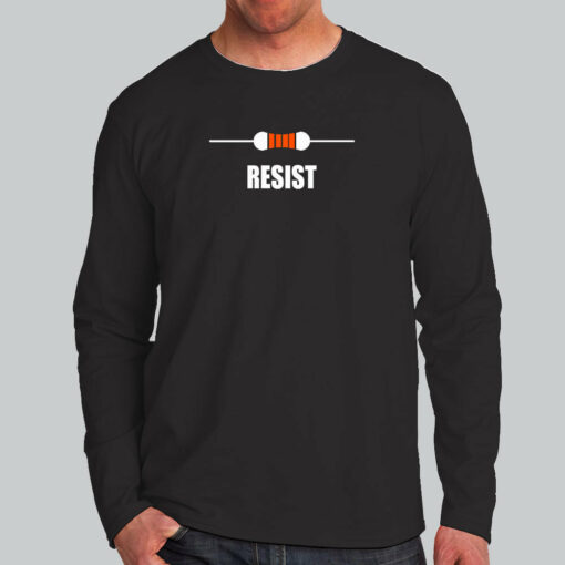 Electrical Engineer Resistor Humor Men’s T-Shirt – Resist Boring Fashion