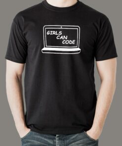 Empower Her – ‘Girls Can Code’ Cotton T-Shirt for Men