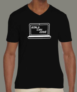 Empower Her Girls Can Code Cotton T Shirt for Men 4