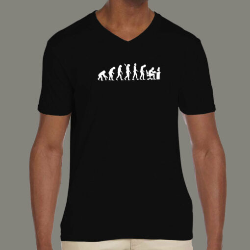 Evolution of Man to Computer Geek T-Shirt