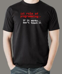 First Rule of Programming Tee – Never Talk About Programming
