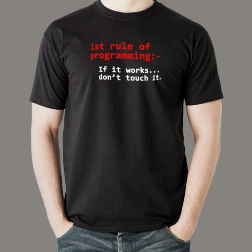 First Rule of Programming Tee – Never Talk About Programming