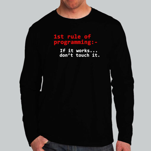 First Rule of Programming Tee – Never Talk About Programming