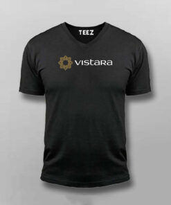 Fly High with Vistara Sky Mens Cotton T Shirt 5