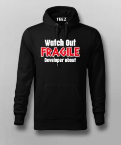 Fragile Developer Alert Men’s T-Shirt – Handle With Care