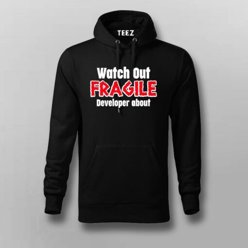 Fragile Developer Alert Men’s T-Shirt – Handle With Care