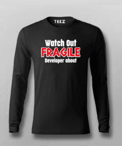 Fragile Developer Alert Men’s T-Shirt – Handle With Care