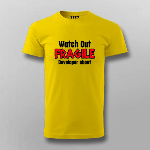 Fragile Developer Alert Men’s T-Shirt – Handle With Care