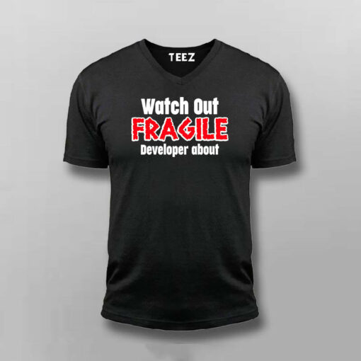 Fragile Developer Alert Men’s T-Shirt – Handle With Care