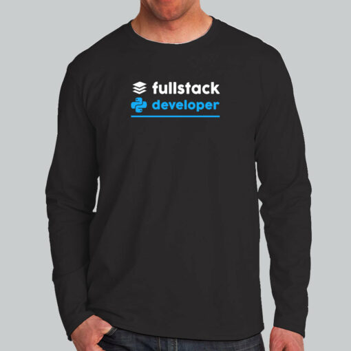 Full Stack Python Developer T-Shirt – Code, Deploy, Dominate