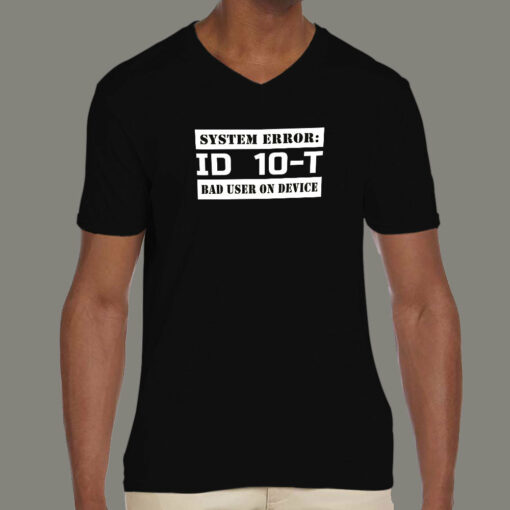 Funny ID10T Error Tee – For Tech Troubleshooters