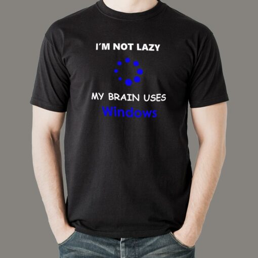 I’m Not Lazy Windows Programming Nerds Programmer T-Shirt For Men