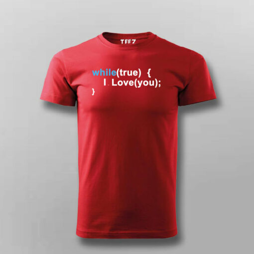 Infinite Love Code Men’s Tee – While True, Say I Love You