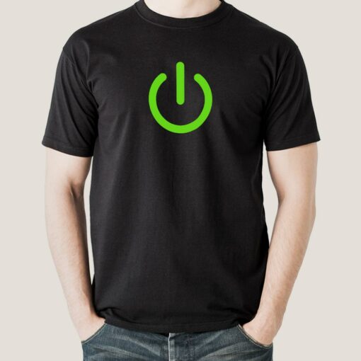 Power Button Icon Tee – Power Up Your Wardrobe Today