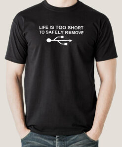 Quick Eject USB Humor Cotton Tee – Grab Yours Now