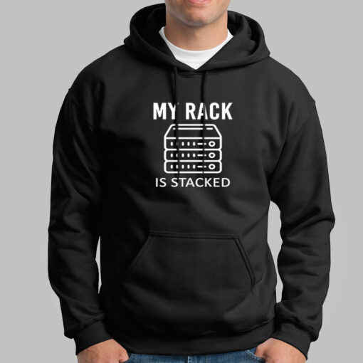 Stacked Rack SysAdmin T-Shirt – Network Humor Unleashed