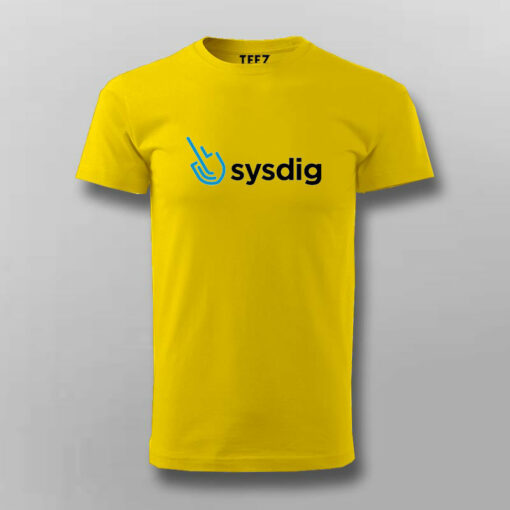 Sysdig Men’s Round Neck T-Shirt – Cool and Trendy Design