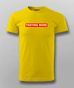 Testing Mode On Mens T Shirt Focused Determined 4