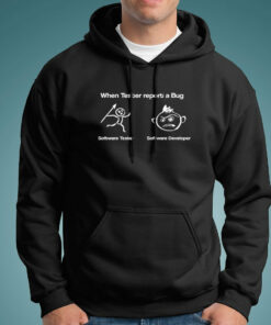 When Tester Report A Bug Funny Software Tester And Developer T-Shirt For Men