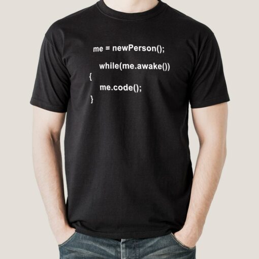 While Awake, I Code T-Shirt